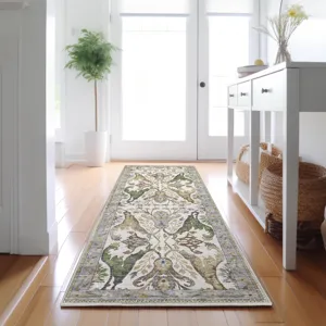 Luxury Washable Hatay Ivory 2\'3\" x 7\'6\" Runner Rug