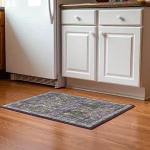 Luxury Washable Hatay Purple 1\'8\" x 2\'6\" Rug