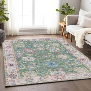 Luxury Washable Hatay Lime 5\' x 7\'6\" Rug