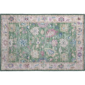 Luxury Washable Hatay Lime 1\'8\" x 2\'6\" Rug