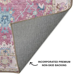 Luxury Washable Hatay Pink 3\' x 5\' Rug