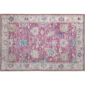 Luxury Washable Hatay Pink Rug