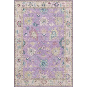 Luxury Washable Hatay Purple 9\' x 12\' Rug