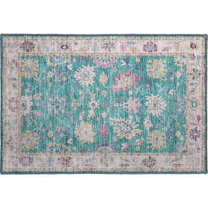 Luxury Washable Hatay Teal Rug