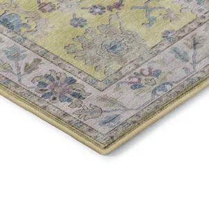 Luxury Washable Hatay Yellow 9\' x 12\' Rug