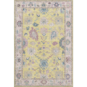 Luxury Washable Hatay Yellow Rug