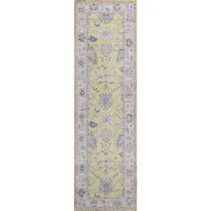 Luxury Washable Hatay Yellow 2\'3\" x 7\'6\" Runner Rug