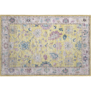 Luxury Washable Hatay Yellow Rug