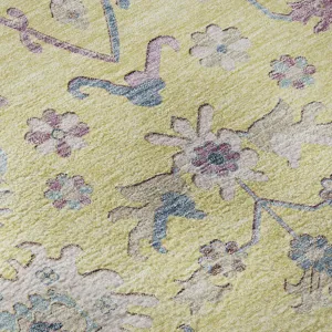 Luxury Washable Hatay Yellow 9\' x 12\' Rug