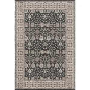 Luxury Washable Hatay Black 9\' x 12\' Rug