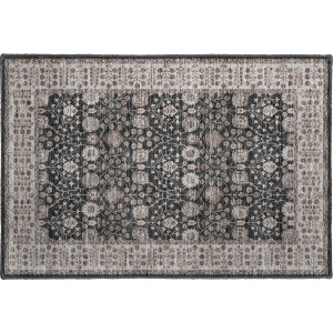 Luxury Washable Hatay Black Rug