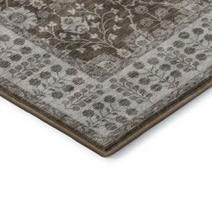Luxury Washable Hatay Chocolate 2\'6\" x 3\'10\" Rug
