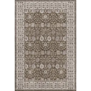 Luxury Washable Hatay Chocolate 2\'6\" x 3\'10\" Rug