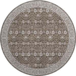Luxury Washable Hatay Chocolate 8' x 8' Round Rug