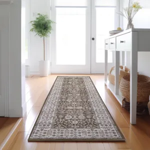 Luxury Washable Hatay Chocolate 2\'3\" x 7\'6\" Runner Rug
