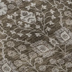 Luxury Washable Hatay Chocolate 2\'6\" x 3\'10\" Rug