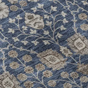Luxury Washable Hatay Navy 8\' x 10\' Rug