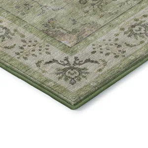 Luxury Washable Hatay Aloe 2\'3\" x 7\'6\" Runner Rug