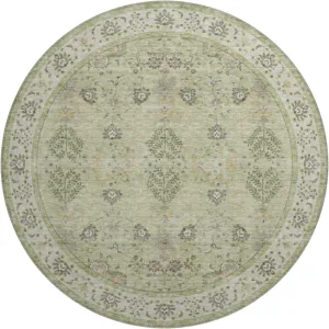 Luxury Washable Hatay Aloe 8\' x 8\' Round Rug
