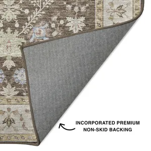 Luxury Washable Hatay Brown 9\' x 12\' Rug