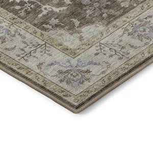 Luxury Washable Hatay Brown 9\' x 12\' Rug