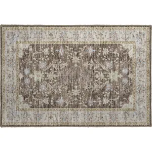 Luxury Washable Hatay Brown 1\'8\" x 2\'6\" Rug