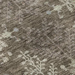 Luxury Washable Hatay Brown 9\' x 12\' Rug