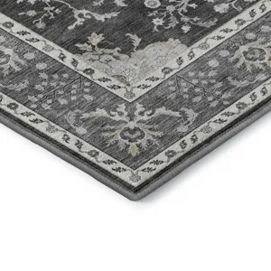 Luxury Washable Hatay Charcoal 8\' x 10\' Rug