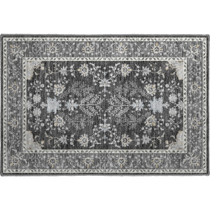 Luxury Washable Hatay Charcoal Rug