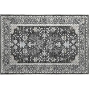 Luxury Washable Hatay Charcoal 1\'8\" x 2\'6\" Rug