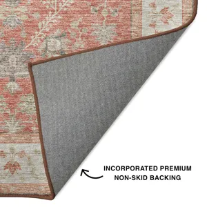 Luxury Washable Hatay Coral 5\' x 7\'6\" Rug