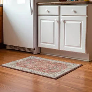 Luxury Washable Hatay Coral 1\'8\" x 2\'6\" Rug
