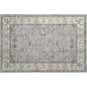 Luxury Washable Hatay Gray 1\'8\" x 2\'6\" Rug