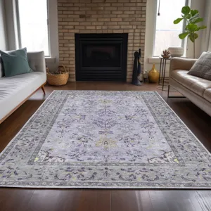 Luxury Washable Hatay Lavender 9\' x 12\' Rug
