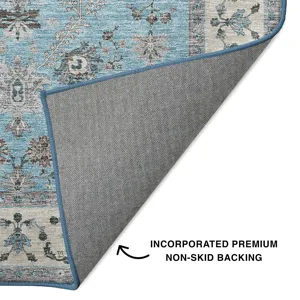 Luxury Washable Hatay Sky 8\' x 8\' Round Rug