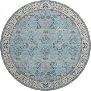 Luxury Washable Hatay Sky 8\' x 8\' Round Rug