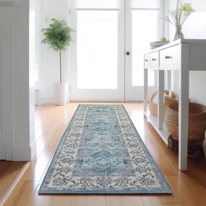 Luxury Washable Hatay Sky 2\'3\" x 7\'6\" Runner Rug