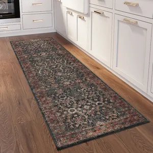 Jericho Charcoal 2\'6\" x 8\' Runner Rug