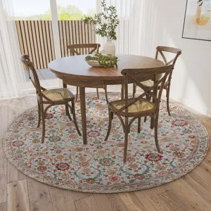 Jericho Ivory 6\' x 6\' Round Rug