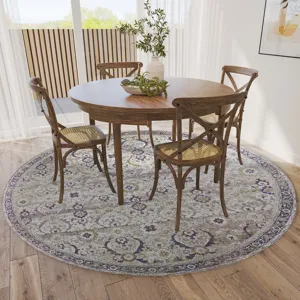 Jericho Oyster 4\' x 4\' Round Rug
