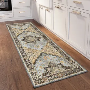 Jericho Pewter 2\'6\" x 8\' Runner Rug
