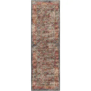 Jericho Charcoal 2\'6\" x 8\' Runner Rug