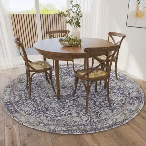 Jericho Violet 6\' x 6\' Round Rug