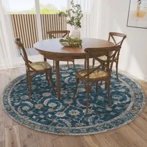 Jericho Navy 10\' x 10\' Round Rug