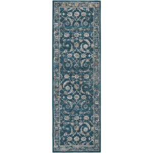 Jericho Navy 2\'6\" x 8\' Runner Rug