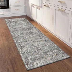 Jericho Silver 2\'6\" x 12\' Runner Rug