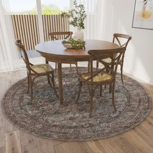 Jericho Latte 8\' x 8\' Round Rug