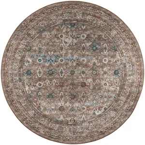 Jericho Latte 8\' x 8\' Round Rug