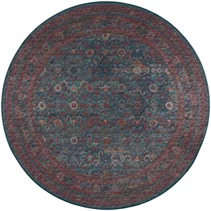 Jericho Navy 4\' x 4\' Round Rug