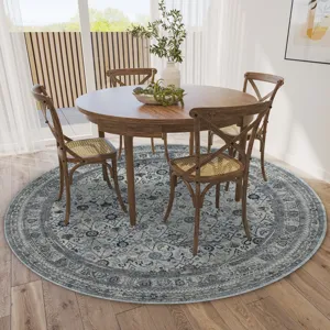 Jericho Pewter 8\' x 8\' Round Rug
